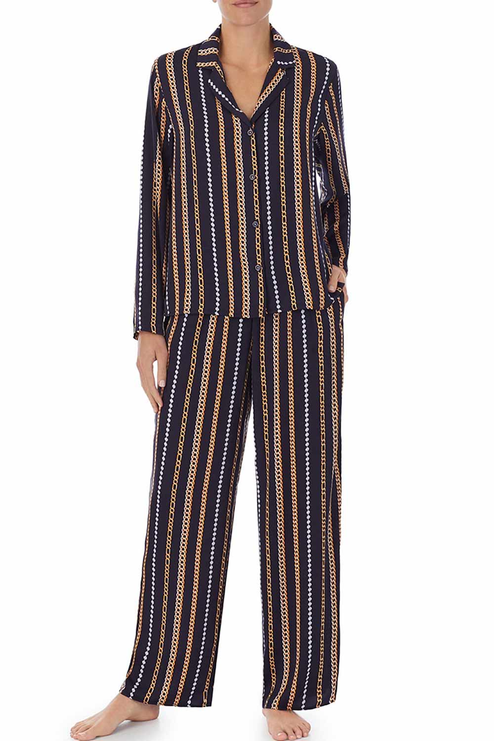 Buy Shady Lady women allover print pull on pajamas yellow Online